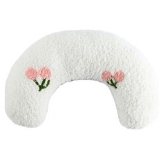 喵汪森林 寵物玩具月亮枕, 白色, 1個