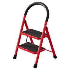 접이식 스툴 안전사다리 2단 레드, 1개