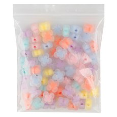 Uniart TINY BEADS 粉彩四葉草23號 霧面, 1個, 混色