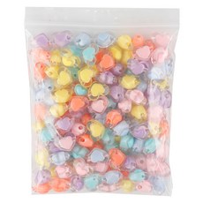 Uniart Tini Beads粉彩雙心17號 亮光, 1個, 混合色