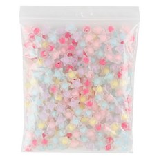 Uniart Tini Beads粉彩星星 小號13號 霧面, 1個, 混色