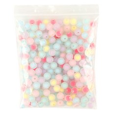 Uniart Teeny Beads粉彩BB球 中型11號 霧面, 1個, 混合色