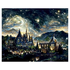 DULU 初學者用 DIY 名畫繪製 畫布 + 顏料 + 畫筆組 30 x 40 cm, 1套, 類型1