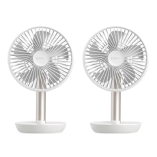 Lumena 桌上型擺頭隨行風扇2件組 原廠保固, FAN STAND 3Z, 白色