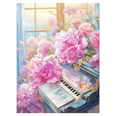 DULU 좋은 취미 DIY 명화그리기 캔버스 + 페인트 + 브러쉬 세트 30 x 40 cm, 타입10, 1세트