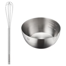 바겐슈타이거 거품기 원형 25cm + 미니계량볼 대 세트, 1세트, 거품기 + 계량볼