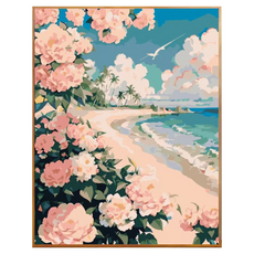 DULU 재미있는 DIY 명화그리기 캔버스 + 페인트 + 브러쉬 세트 40 x 50 cm, 타입15, 1세트