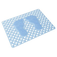 費歐家 吸盤式 浴室按摩防滑墊 大腳Y款, 1個, 寶石藍