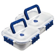 小麥購物 加厚不鏽鋼保鮮盒 G872 347g, 2個