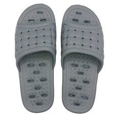 WUWU 復古排水浴室拖, 灰色, 1雙