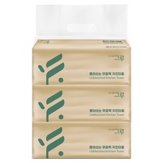 GREU 抽取式天然紙漿廚房紙巾, 100入, 3個