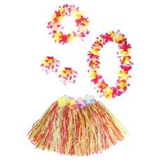 Party09 夏威夷草裙舞4件組, 混合, 1套