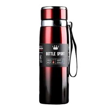 316不鏽鋼真空長效保溫瓶 經典款, 漸層紅, 800ml, 1個