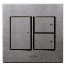 nano 電氣 Art2 SIMPLE 雙聯 3開關 珍珠灰, 1個