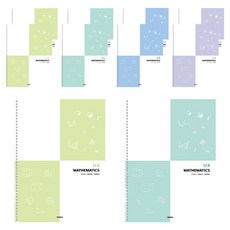 PENPIA 2000 線圈四格數學筆記本, 10個, 隨機出貨