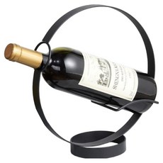 Allincell 現代家用紅酒架 24.5 x 9.5 x 26.5 cm, 1個, 圓圈黑