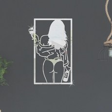 더플로우커머스 홈플로우 걸스 나잇 아웃 아크릴 아트 월데코, 실버