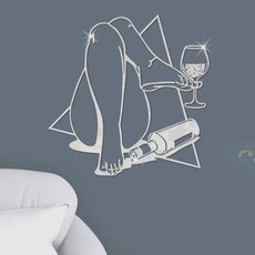 더플로우커머스 홈플로우 나른한 와인의 밤 아크릴 아트 월데코, 실버