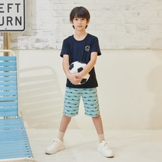 Suafam 男童用 Ocean Aerocool 短袖學生內衣上下套裝