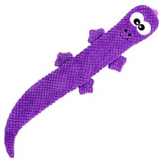 doongdoongpet 寵物安撫娃娃 沙沙作響扁平蜥蜴玩具, 1個, 紫色