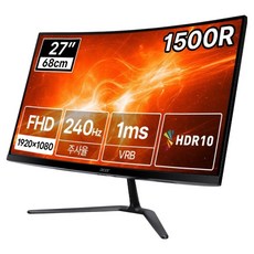 에이서 FHD 1500R 커브드 240Hz 무결점 게이밍 모니터, 68cm, NITRO ED270 X2