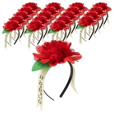 minhwashop 仿真康乃馨立體髮箍 S2401000, 混色, 20個