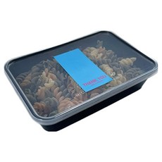 Tinapicnic 黑色纖薄單格拋棄式餐盒 20入 + 天空藍感謝貼紙 20入組, 1套, 便當盒 20入 + 貼紙 20入