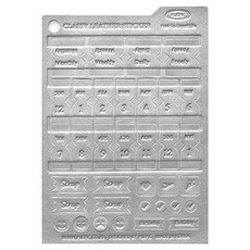 PLEPIC 閃亮皮革索引貼紙 亮銀色, 1個, 1入