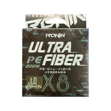 RONiN 獵漁人 高標準專業PE線 ULTRA FIBER X8 1.0號, 綠色, 1個