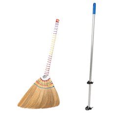 크린메이트 W특갈대빗자루 연장대 세트, 혼합색상, 1세트