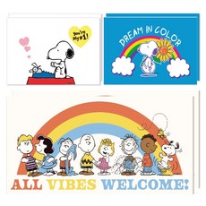 花生漫畫史努比明信片 3款 x 2張組合 7, 混合顏色, 1套