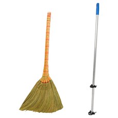 크린메이트 롱 물갈대빗자루 연장대 세트, 혼합색상, 1세트