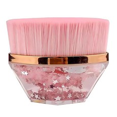 蕉蕉購物 無痕魔術粉底刷 附防塵蓋, 1個, 流沙粉色