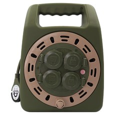 러그 베이직 캡형 코드릴 4구 LUG-G15MP, 15m, 카키브라운, 1개