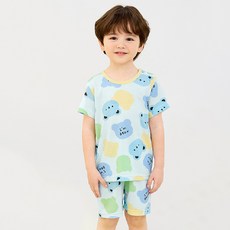 unifriend 兒童涼感小熊Cool五分家居服上下套裝