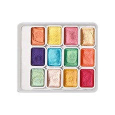 Pick&Home 高級固體水彩 古宮暖色系, 500g, 12色