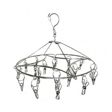 Axis 艾克思 圓型不鏽鋼曬衣架 20夾, 1組, 不鏽鋼色