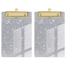 Moneypool 華麗珠光文件板夾, 灰色, 2個