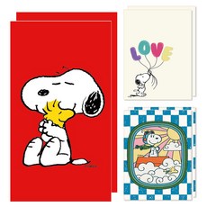 Peanuts 史努比明信片 3款 x 2入組 3, 混合色, 1套