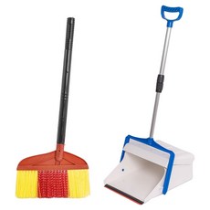 크린메이트 나이론빗자루 + 2단 자동 쓰레받기 세트, 혼합색상, 1세트