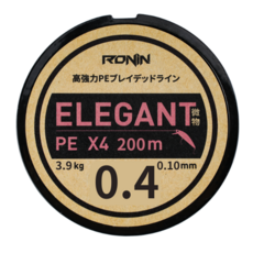 RONiN 獵漁人 ELEGANT X4微物PE線 0.4號, 1個, 粉紅色