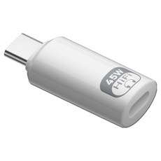 HOHOO Type-C iPhone iPad 45W PD 高速充電 EarPod 轉接頭 Hizen, 1個, 33mm, 白色