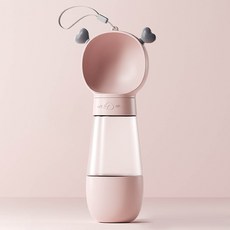 寵物小鹿隨行杯 飲水儲糧款, 1個, 粉色