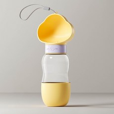 寵物雲朵隨行杯 飲水儲糧款, 1個, 黃色