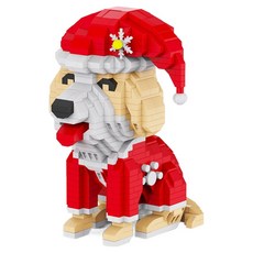聖誕老人 拉布拉多 奈米積木 DMF006ja, 1個, 混合顏色