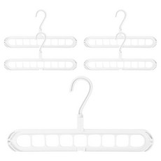 마켓플랜 9구 다용도 무빙 옷걸이, 화이트, 5개