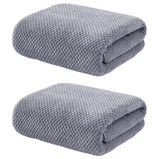 AHOYE 超柔軟加厚吸水速乾浴巾, 2條, 灰色