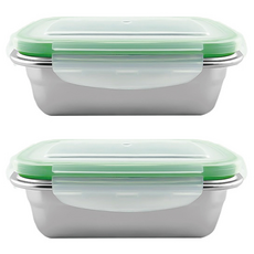 小麥購物 不鏽鋼保鮮盒 C319, 2個