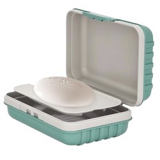 AHOYE 輕巧便攜帶蓋密封防漏旅行肥皂盒 旅行必備 保持乾淨衛生, 1個