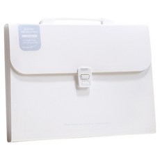 루앤누아 12칸 아코디언 서류 케이스 A4, 화이트, 1개